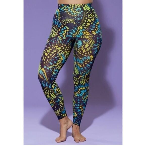 Yitty by Lizzo Mesh Me Smoothing High Waist Legging in Bright Ass Blue Buttafly - Picture 3 of 15